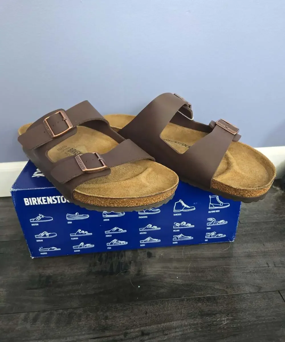 New Birkenstock Arizonia dark brown size 49 regular fit